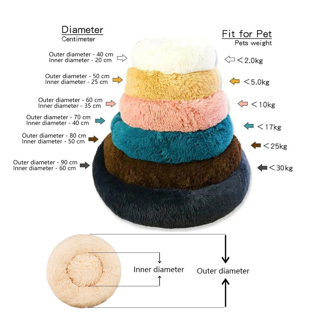 CloudNest Calming Donut Bed for Dogs & Cats