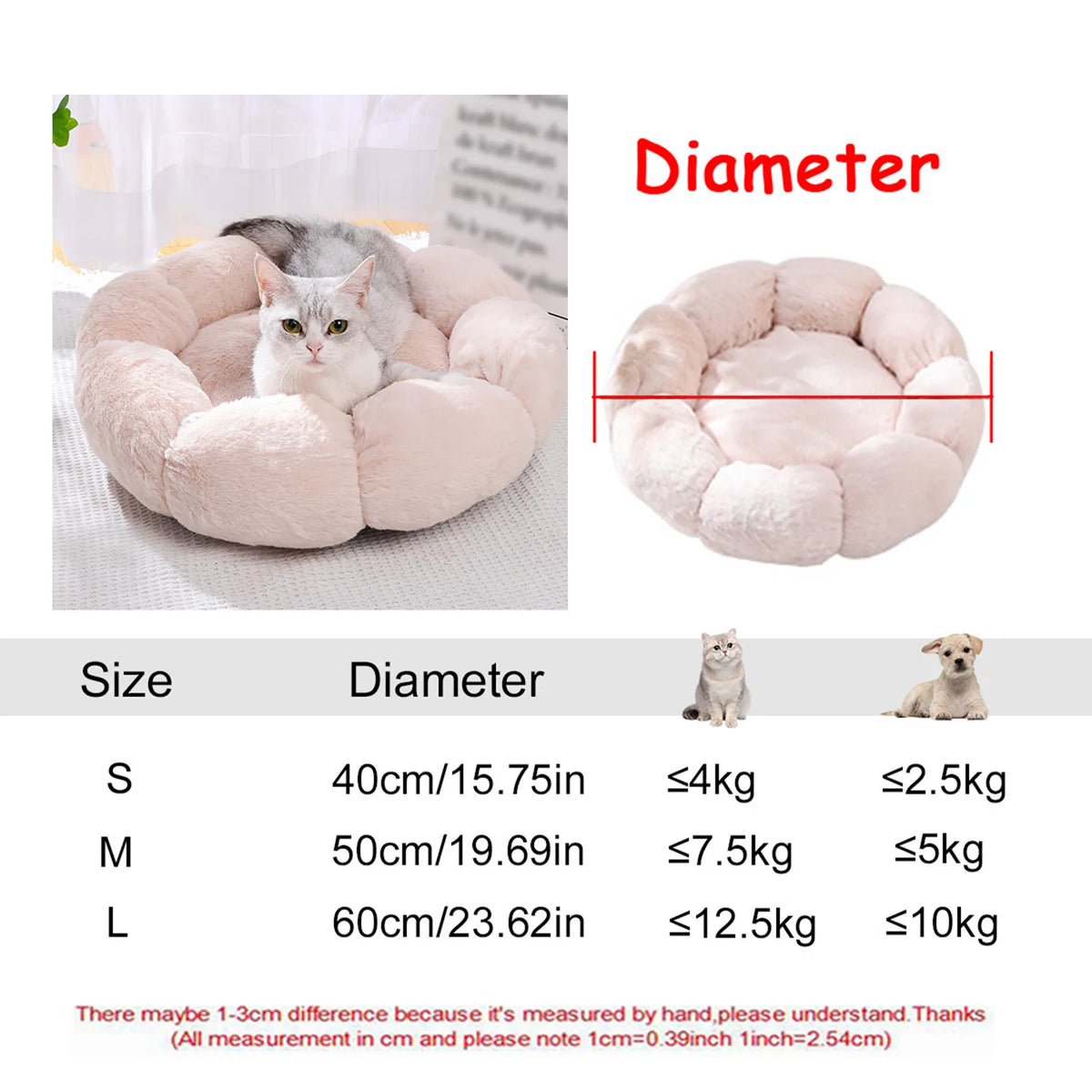 CloudNest Calming Donut Bed for Dogs & Cats