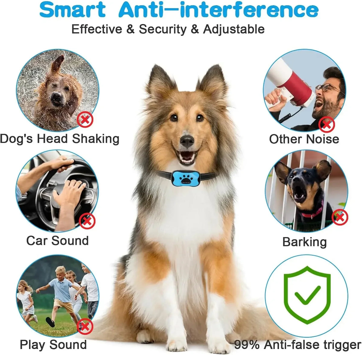 HushPup No-Shock Bark Collar — Gentle Beep & Vibration Training