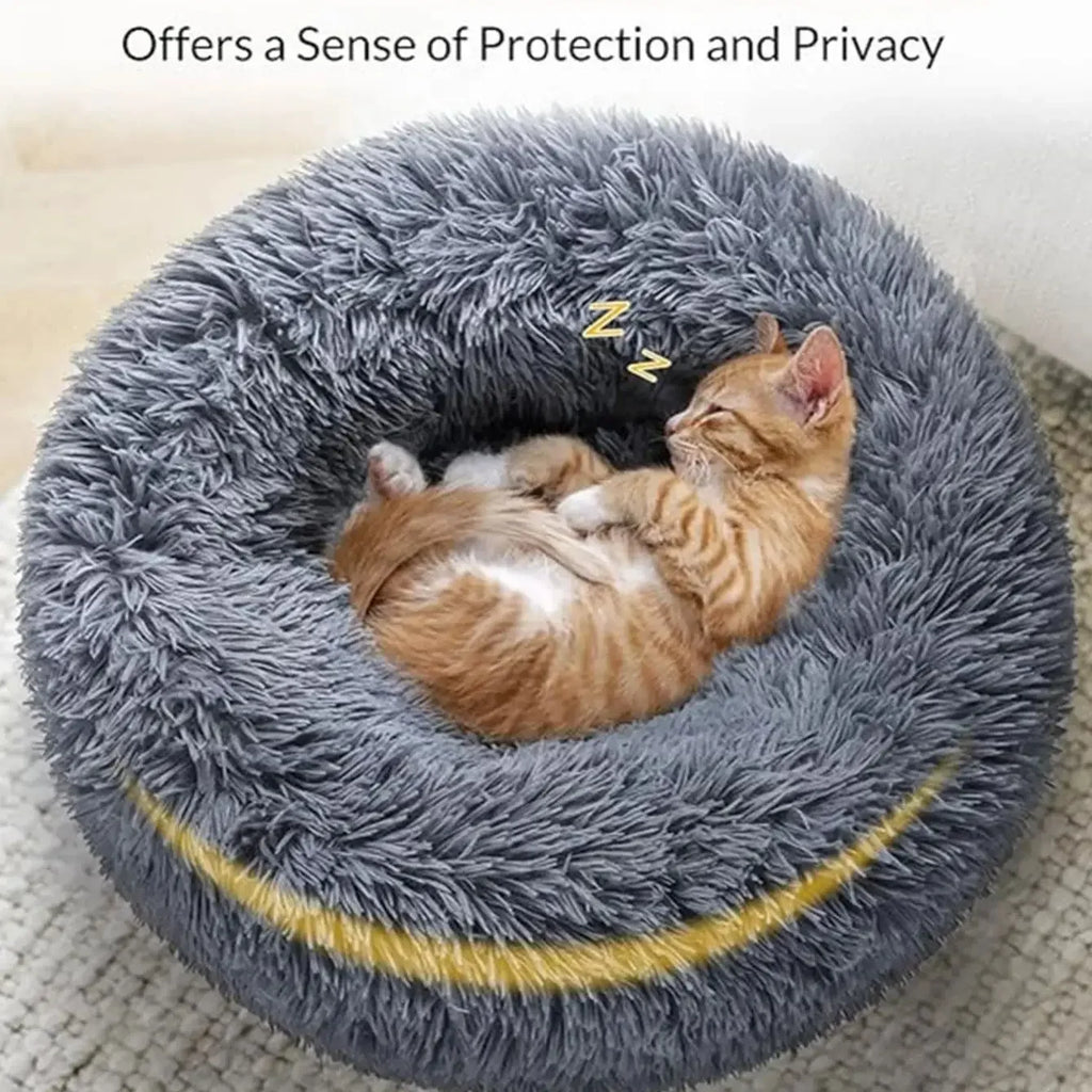 CloudNest Calming Donut Bed for Dogs & Cats
